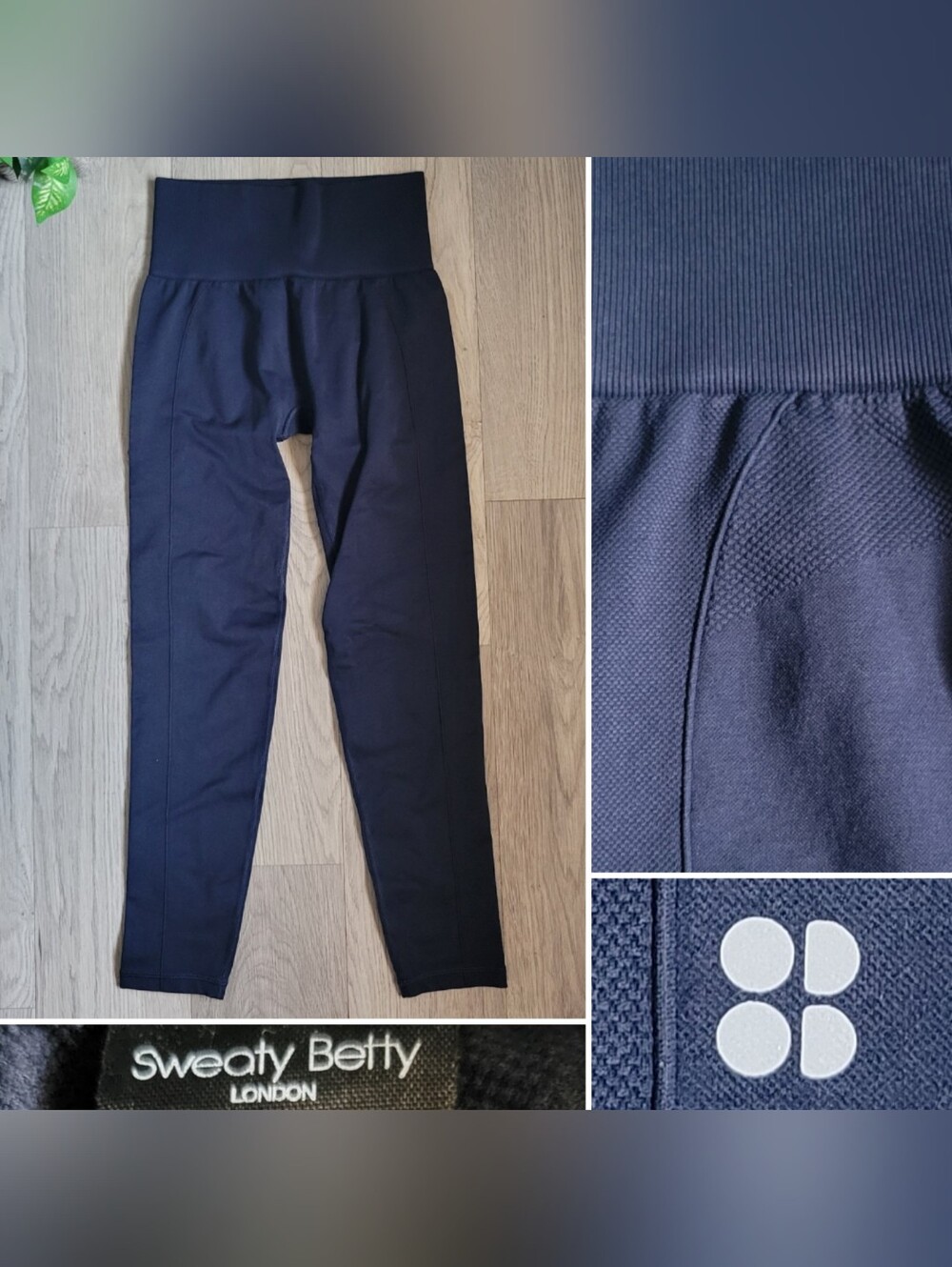 Sweaty Betty London Athlete 7/8 Seamless High Rise Workout Leggings Navy, US 4-6